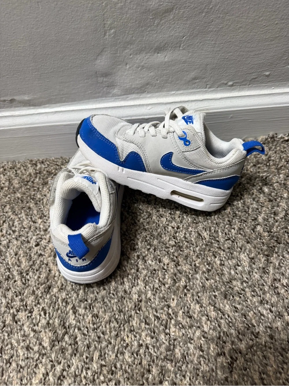 Nike Kids White and Blue Trainer Sneakers